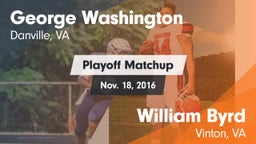Matchup: George Washington vs. William Byrd  2016