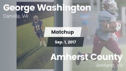 Matchup: George Washington vs. Amherst County  2017