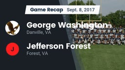 Recap: George Washington  vs. Jefferson Forest  2017