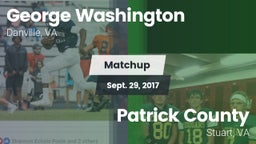 Matchup: George Washington vs. Patrick County  2017