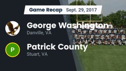 Recap: George Washington  vs. Patrick County  2017