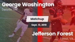 Matchup: George Washington vs. Jefferson Forest  2019