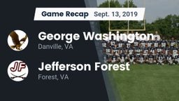 Recap: George Washington  vs. Jefferson Forest  2019