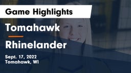 Tomahawk  vs Rhinelander  Game Highlights - Sept. 17, 2022