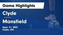 Clyde  vs Mansfield  Game Highlights - Sept. 21, 2022