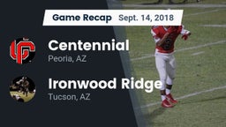 Recap: Centennial  vs. Ironwood Ridge  2018