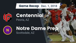 Recap: Centennial  vs. Notre Dame Prep  2018