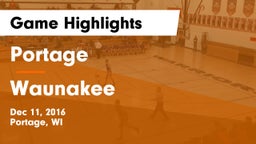 Portage  vs Waunakee  Game Highlights - Dec 11, 2016