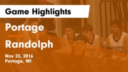 Portage  vs Randolph  Game Highlights - Nov 23, 2016