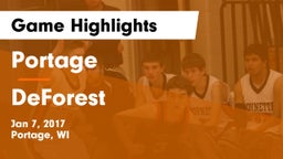 Portage  vs DeForest  Game Highlights - Jan 7, 2017