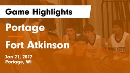 Portage  vs Fort Atkinson  Game Highlights - Jan 21, 2017