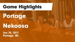 Portage  vs Nekoosa  Game Highlights - Jan 25, 2017