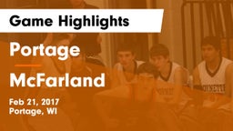 Portage  vs McFarland  Game Highlights - Feb 21, 2017