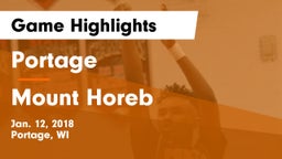 Portage  vs Mount Horeb  Game Highlights - Jan. 12, 2018