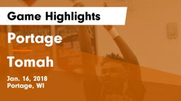 Portage  vs Tomah  Game Highlights - Jan. 16, 2018