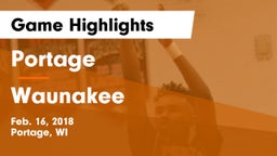 Portage  vs Waunakee  Game Highlights - Feb. 16, 2018