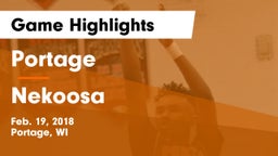 Portage  vs Nekoosa  Game Highlights - Feb. 19, 2018