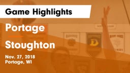 Portage  vs Stoughton  Game Highlights - Nov. 27, 2018