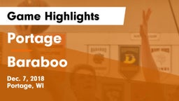 Portage  vs Baraboo  Game Highlights - Dec. 7, 2018