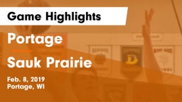 Portage  vs Sauk Prairie  Game Highlights - Feb. 8, 2019