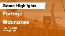 Portage  vs Waunakee  Game Highlights - Feb. 15, 2019