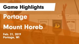 Portage  vs Mount Horeb  Game Highlights - Feb. 21, 2019