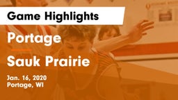 Portage  vs Sauk Prairie Game Highlights - Jan. 16, 2020