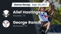 Recap: Alief Hastings  vs. George Ranch  2017