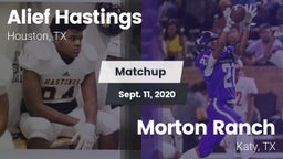 Matchup: Alief Hastings vs. Morton Ranch  2020