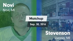 Matchup: Novi  vs. Stevenson  2016