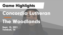 Concordia Lutheran  vs The Woodlands  Game Highlights - Sept. 15, 2021
