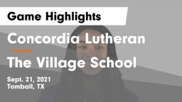 Concordia Lutheran  vs The Village School Game Highlights - Sept. 21, 2021
