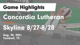 Concordia Lutheran  vs Skyline 8/27-8/28 Game Highlights - Aug. 28, 2021