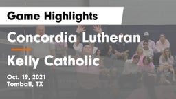 Concordia Lutheran  vs Kelly Catholic  Game Highlights - Oct. 19, 2021
