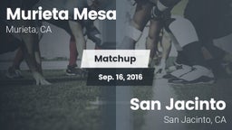 Matchup: Murrieta Mesa High vs. San Jacinto  2016