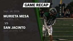 Recap: Murieta Mesa  vs. San Jacinto  2016