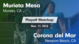 Matchup: Murrieta Mesa High vs. Corona del Mar  2016