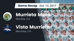 Recap: Murrieta Mesa  vs. Vista Murrieta  2017