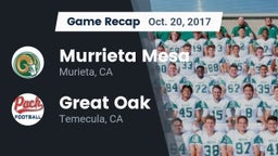 Recap: Murrieta Mesa  vs. Great Oak  2017