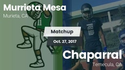 Matchup: Murrieta Mesa High vs. Chaparral  2017