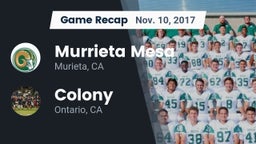 Recap: Murrieta Mesa  vs. Colony  2017