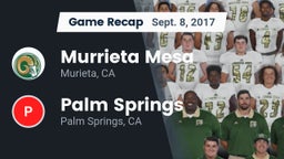 Recap: Murrieta Mesa  vs. Palm Springs  2017