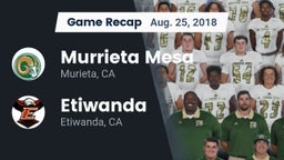 Recap: Murrieta Mesa  vs. Etiwanda  2018