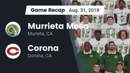 Recap: Murrieta Mesa  vs. Corona  2018