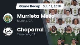 Recap: Murrieta Mesa  vs. Chaparral  2018