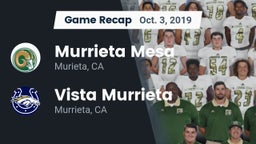 Recap: Murrieta Mesa  vs. Vista Murrieta  2019