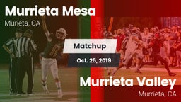 Matchup: Murrieta Mesa High vs. Murrieta Valley  2019