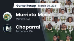 Recap: Murrieta Mesa  vs. Chaparral  2021
