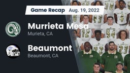 Recap: Murrieta Mesa  vs. Beaumont  2022