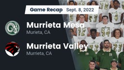 Recap: Murrieta Mesa  vs. Murrieta Valley  2022